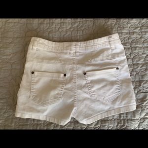 White jean shorts